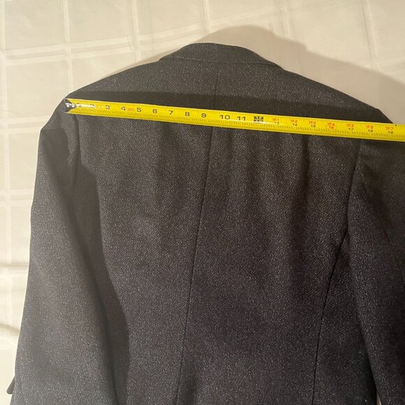 Linea Charcoal Herringbone Blazer w/ Zip Insert, Size L (40-42R) - Picture 11 of 14